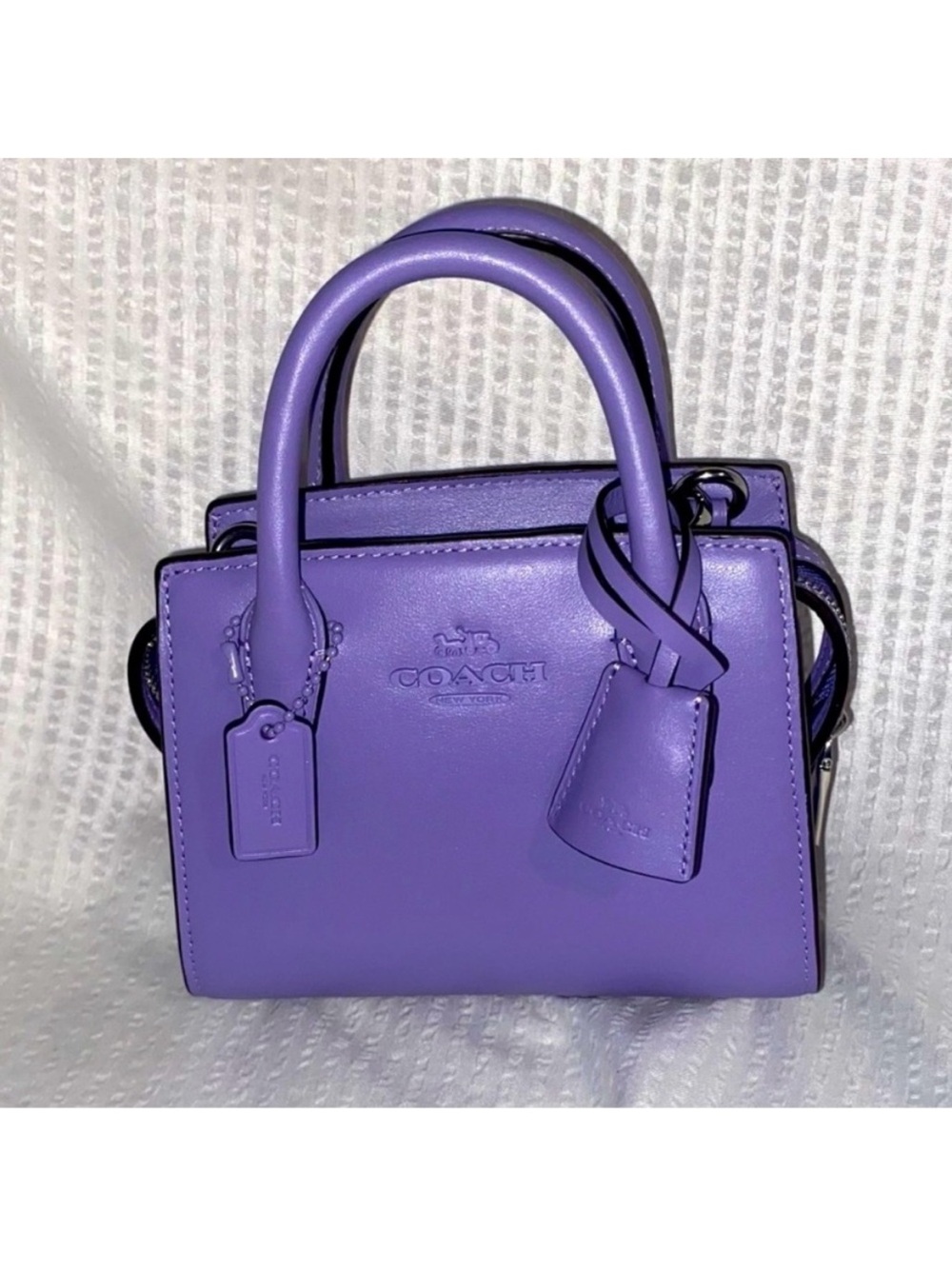 Coach Lavender Leather Mini Satchel